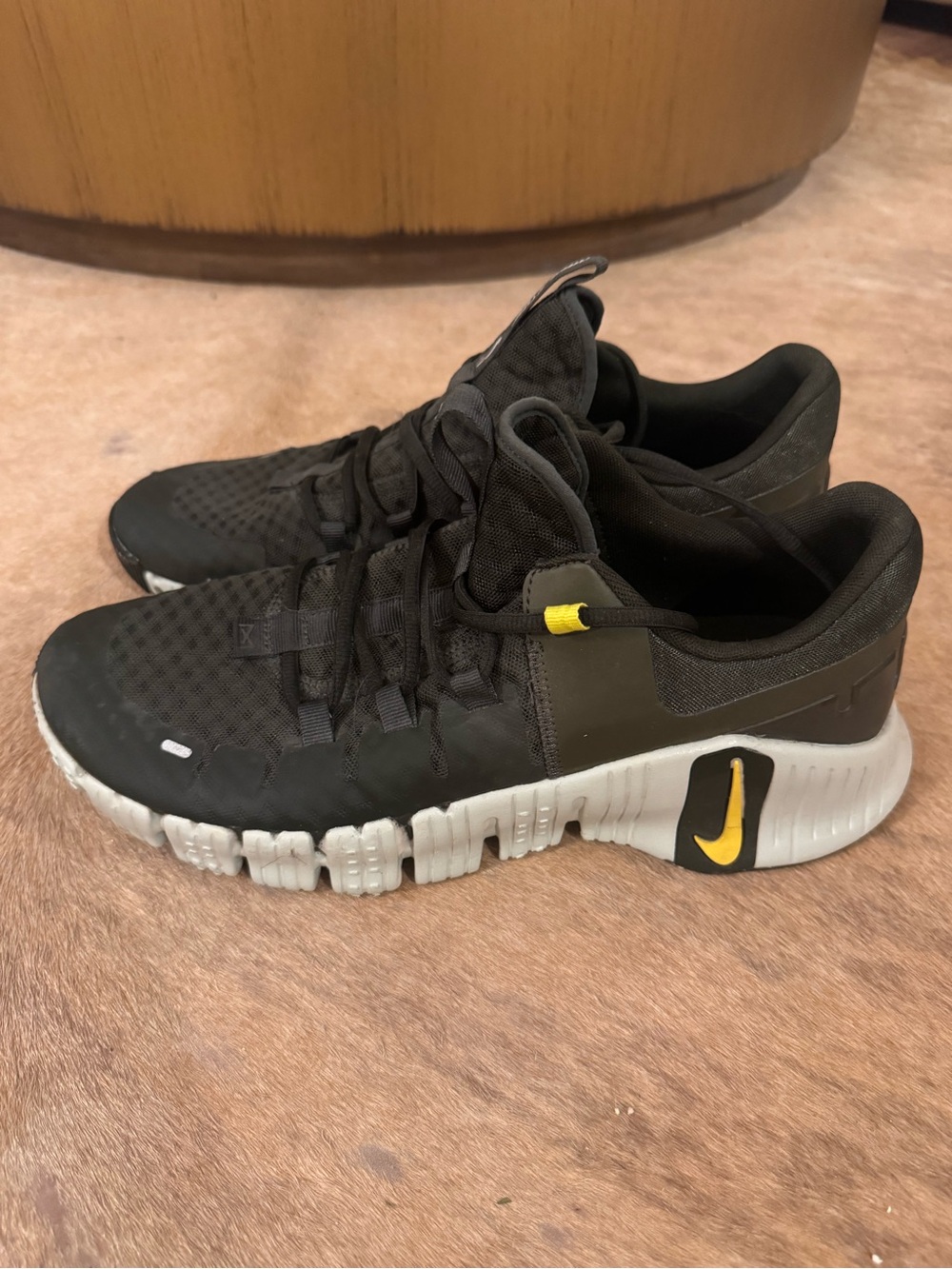 Nike Black and Yellow Athletic Sneakers